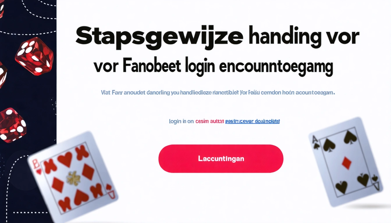 Stapsgewijze handleiding voor Fanobet login en accounttoegang